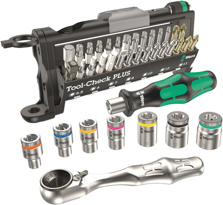 SET DI UTENSILI COMPATTO PER USO MANUALE E CON MACCHINA 05056490001 WERA TOOL-CHECK PLUS