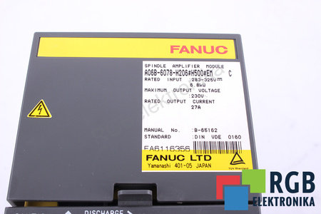 A06B-6078-H206#H500 FANUC SPINDLE AMPLIFIER MODULE