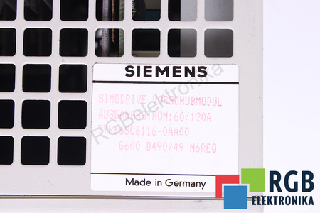 6SC6116-0AA00 SIEMENS SIMODRIVE 611 D490/49 M6REQ