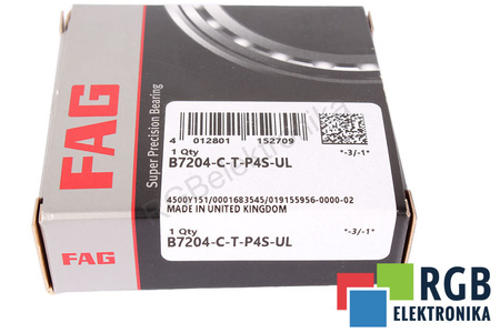 B7204-C-T-P4S-UL FAG 20X47X14 CUSCINETTO A SFERE A CONTATTO OBLIQUO