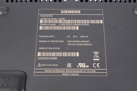 6SL3055-0AA00-4CA5 SIEMENS SIMATIC OPERATOR PANEL AOP30
