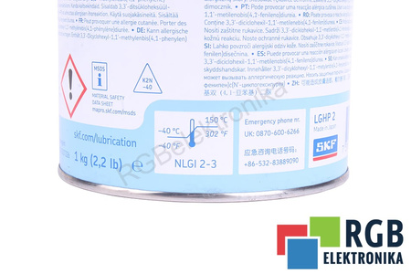 LGHP 2/1 SKF GRASSO AD ALTA TEMPERATURA
