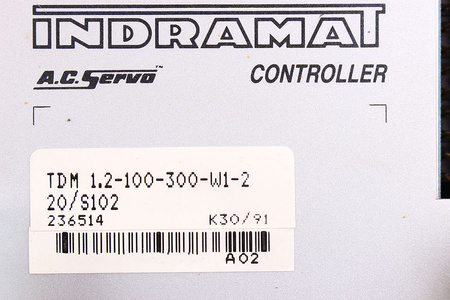 TDM1.2-100-300-W1-220/S102 INDRAMAT AC SERVO CONTROLLER