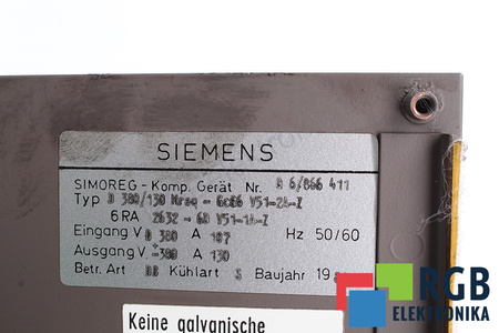 6RA2632-6DV51-1A-Z SIEMENS SIMOREG D380/130