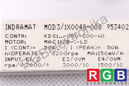 MOD3/1X0048-008 INDRAMAT