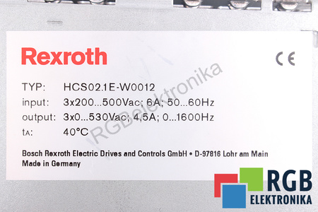 HCS02.1E-W0012-A-03-NNNN REXROTH R911298371