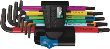 ASSORTIMENTO DI CHIAVI A L TORX CON RITEGNO VITE, 9 PEZZI 05024179001 WERA 967/9 TORX MULTICOLOUR HF 1