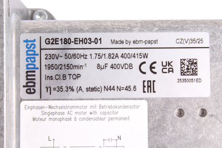 G2E180EH0301 EBM PAPST G2E180-EH03-01 230V, 261MM, 125MM, 283MM VENTILATORE