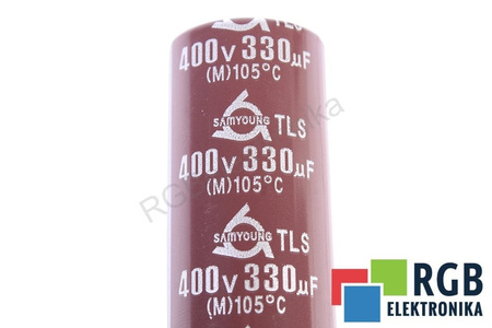 CONDENSATORE TLS400VS330M22X50 SAMYOUNG ELECTRONICS 330UF, 400VDC, 22X50MM