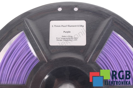 1,75MM PEARL FILAMENT 0.5KG PURPLE FLASHFORGE DIMENSIONE ESTERNA DELLA BOBINA 180MM, DIMENSIONE INTERNA DELLA BOBINA 50MM, LARGHEZZA DELLA BOBINA 45MM