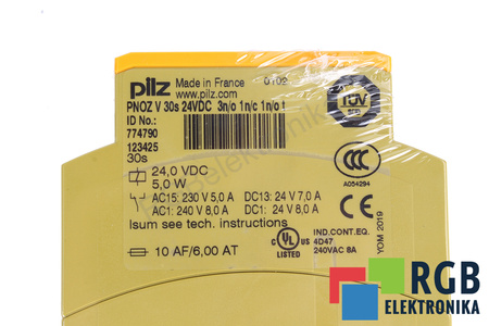 PNOZ V 30S 24VDC 3N/O 1N/C 1N/O T PILZ 774790 RELE DI SICUREZZA
