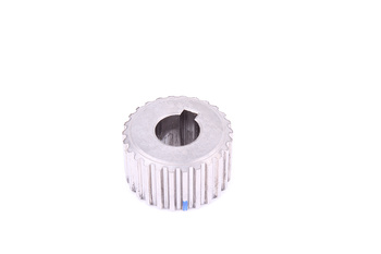 PULEGGIA DENTATA 32X30MM CINGHIA 20MM ALBERO 14MM CHIAVETTA 5X2MM Z=26