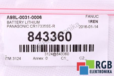 CR17335SE-R FANUC A98L-0031-0006 BATTERIA