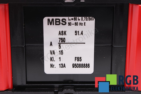 ASK51.4 MBS 750A 5A 15VA TRASFORMATORE DI CORRENTE