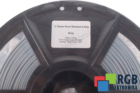1,75MM PEARL FILAMENT 0.5KG GRAY FLASHFORGE DIMENSIONE ESTERNA DELLA BOBINA 180MM, DIMENSIONE INTERNA DELLA BOBINA 50MM, LARGHEZZA DELLA BOBINA 45MM