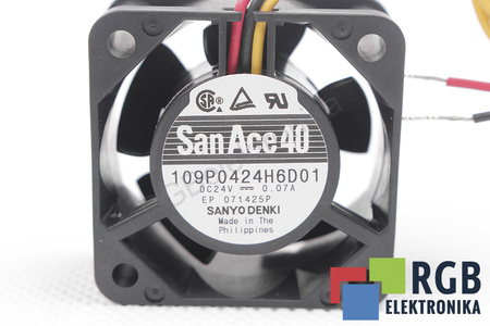 109P0424H6D01 SANYO DENKI SANACE40 40X40X20MM, 24V VENTILATORE
