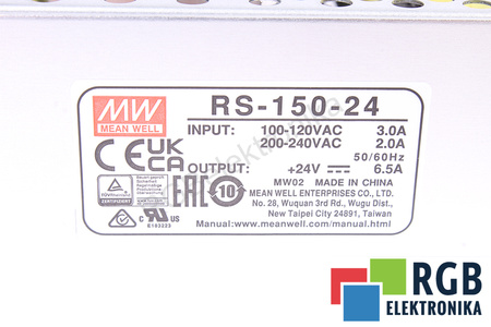 RS-150-24 MEAN WELL ALIMENTATORE