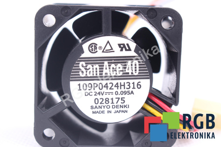 109P0424H316 SANYO DENKI SAN ACE 40 40X40X28MM, 24V VENTILATORE