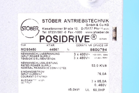 MDS5450 STOBER 44567 POSIDRIVE MDS5000