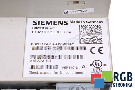 6SN1124-1AA00-0DA2 SIEMENS SIMODRIVE 611 VERSION A