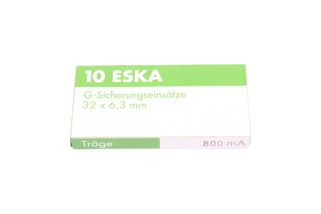 FUSIBILE RITARDATO 632.316 ESKA ZGT-0.8A 250V, 0.8A, 6.3X32MM, 10PCS