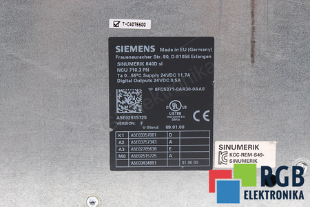 6FC5371-0AA30-0AA0 SIEMENS SINUMERIK 840D SL NCU 710.3 PN VERSION F