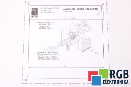 SK3325207 RITTAL FILTRO VENTILATORE