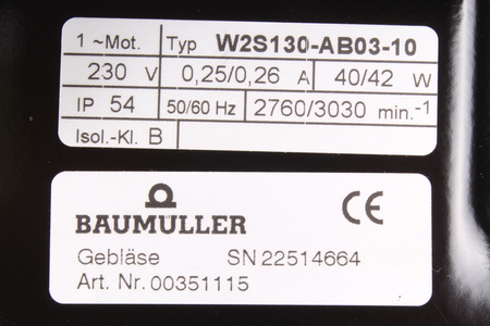 DSO71 BAUMÜLLER COPERTURA DEL VENTILATORE