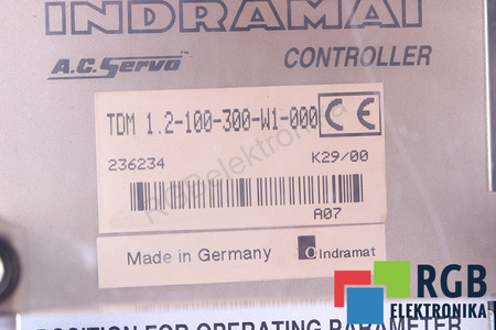 TDM1.2-100-300-W1-000 INDRAMAT AC SERVO CONTROLLER