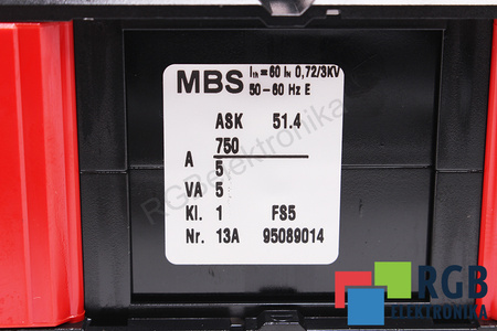ASK51.4 MBS 750A 5A 5VA TRASFORMATORE DI CORRENTE