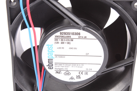 3214JH EBM PAPST 92X92X38MM, 24V, 0.37A VENTILATORE
