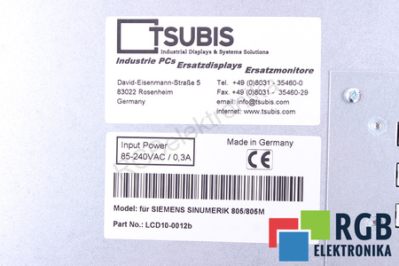 10-0012 PER SIEMENS SINUMERIK 805/805M MONITOR LCD SOSTITUTO