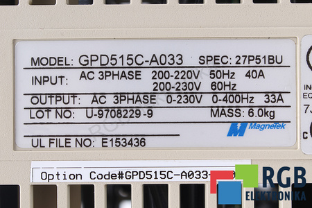 GPD515C-A033 MAGNETEK GPD515