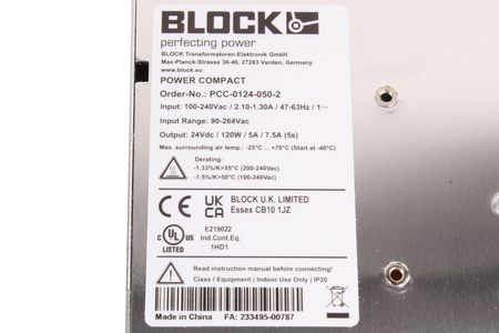 PCC-0124-050-2 BLOCK ALIMENTATORE A COMMUTAZIONE (SMPS)