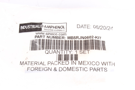 CANALINA A PETTINE MB5RJN0602-KIT AMPHENOL CORPORATION