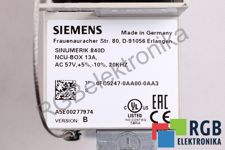 6FC5247-0AA00-0AA3 SIEMENS SINUMERIK 840D/840DE VERSION B