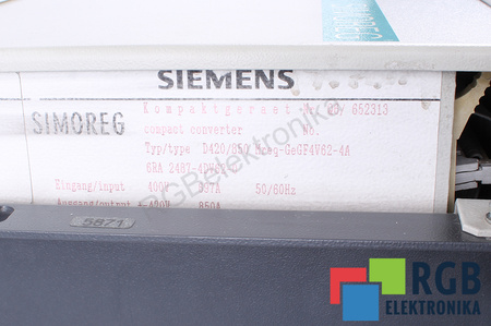 6RA2487-4DV62-0 SIEMENS SIMOREG D420/850 6QX5376