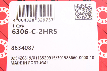 6306-C-2HRS FAG 30X72X19MM 9300RPM, 32KN, 16.2KN CUSCINETTO