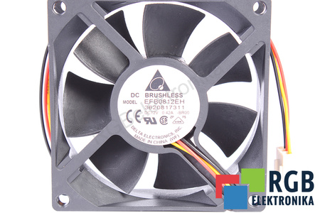 EFB0812EH DELTA 80X80X25MM, 12V, 0.42A VENTILATORE