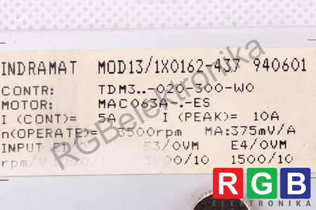 MOD13/1X0162-437 INDRAMAT 940601