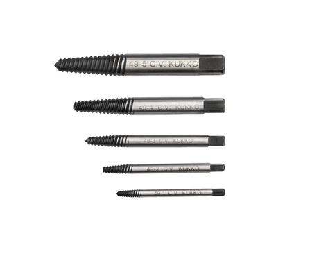 SET DI ESTRATTORI PER VITI A FILETTATURA FINE O 3-18 MM 49-A KUKKO