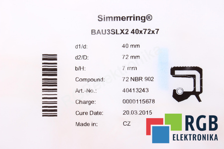 40X72X7 SIMRIT BAUSLX2 72NBR902 SIMMERING PARAOLIO