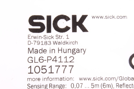 GL6-P4112 SICK 1051777 SENSORE FOTOELETTRICO