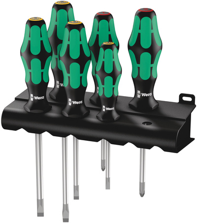 ASSORTIMENTO DI GIRAVITE KRAFTFORM PLUS LASERTIP + SUPPORTO, 6 PEZZI 05105650001 WERA 334/6