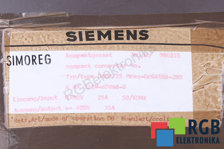 6RA2120-6DV66-0 SIEMENS SIMOREG K D460/35