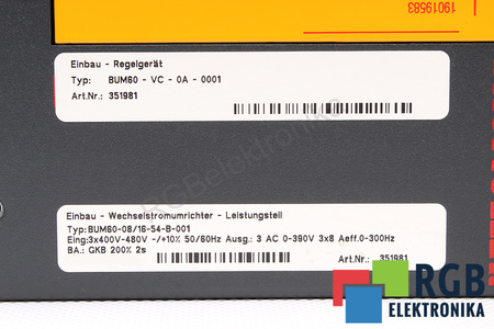 BUM60-08/16-54-B-001 BAUMÜLLER BUM60-VC-0A-0001