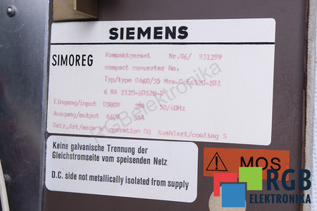 6RA2120-6D520-0 SIEMENS SIMOREG D460/35