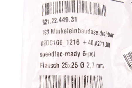 PRESA BEDC106NN000001216000 INTERCONTEC 821.22.449.31 6PIN 25X25 2.7MM