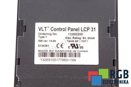 132B0200 DANFOSS VLT CONTROL PANEL LCP31 PANNELLO DI CONTROLLO E COMANDO