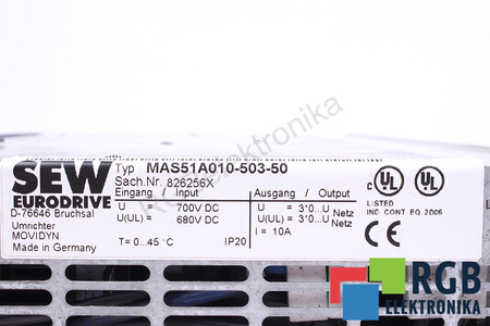 MAS51A010-503-50 SEW EURODRIVE MOVIDYN